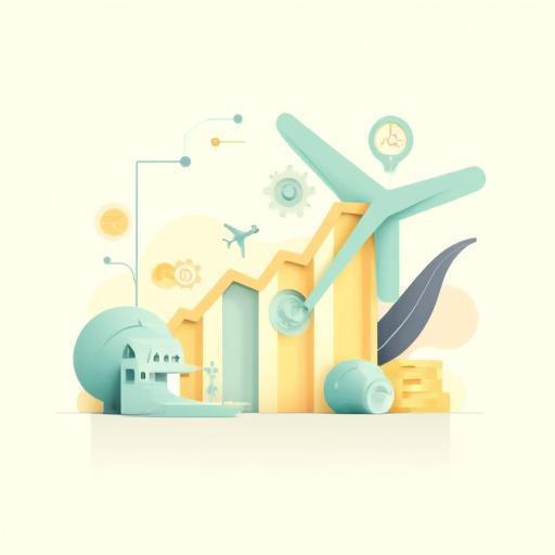 Illustration representing efficiency, cost savings, and insights derived from data.